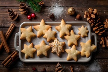 Christmas Cookies on Table ,christmas cookies with cinnamon