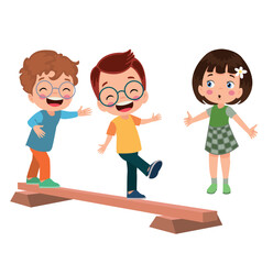 vector illustration of students in different postures