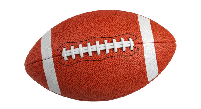 Isolated American football close-up ready for game day excitement, sports action and athletic event - Powered by Adobe