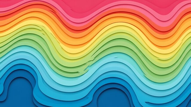Colorful Wavy Layers - A Vibrant Abstract Background Design.