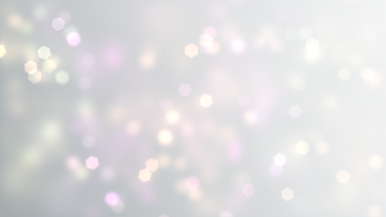 Elegant PNG Overlay with Soft White Bokeh for Transparent Background