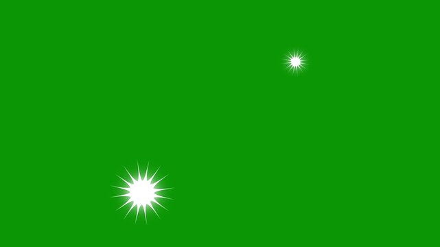 Twinkling stars animation, flat vector doodles, glowing white star dust explosion with sparkling doodle twinkle effects, glitter trails, and soft magical shine animation in 4k