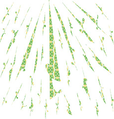 “Unique Green Pattern Lines Zigzag Design with Abstract Shapes – Modern Aesthetic Geometric Art on Clean White Background for Wallpapers, Branding, Packaging, Textiles and Digital Decoration”