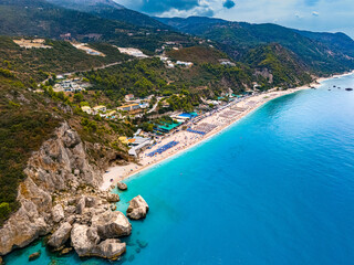 Fototapeta premium Kathisma Beach on Lefkada Island, Greece