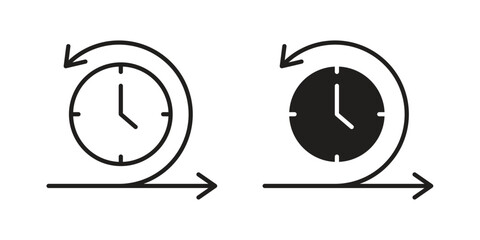 Agile icons Concepts. black solid and line stroke designs for web and app use