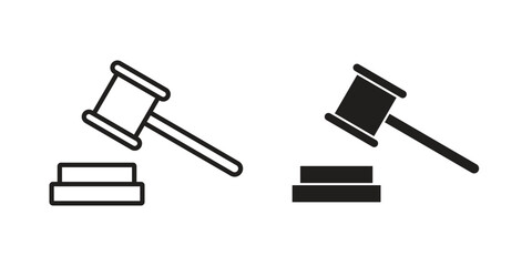 Auction icons Concepts. black solid and line stroke designs for web and app use