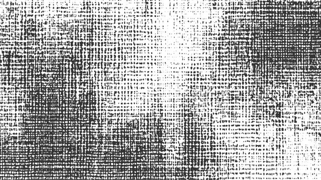 Black and white textured background with a woven pattern and varying density vector