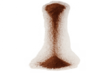 Warm winter boot with brown shearling and soft suede texture, providing comfort and style, isolated on transparent background