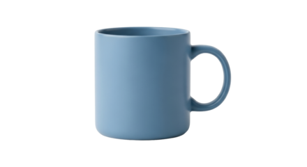 Isolated light blue mug, simple design, clean look, minimalist, ceramic coffee mug