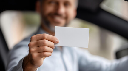 Authentic practical driving test certificate defocused received passing, faceless achievement document, success visualization detail, blurred official background, passing concept,