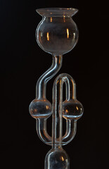 Macro image of Kipp's Apparatus lit by a Bunsen Burner flame