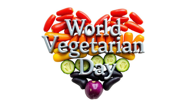 Celebrating world vegetarian day with colorful fresh produce global awareness healthy eating clean environment vibrant community spirit - Powered by Adobe