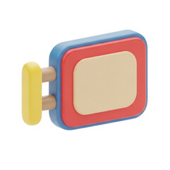 Colorful 3D Signage Illustration Cute, Simple, and Eye-Catching Design for Various Creative Projects