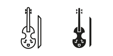 Naklejka premium Cello icons Concepts. black solid and line stroke designs for web and app use