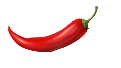 Bright red chili pepper resting on a plain background showcasing its vibrant color and smooth texture in natural light.