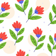 Bright Colorful Floral Pattern Background Illustration