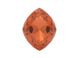 Marquise Cut Orange Gemstone on Black Background