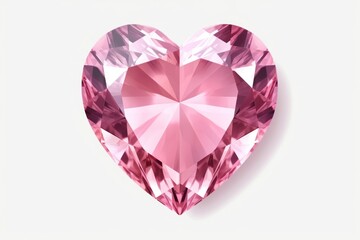 Pink crystal heart gemstone jewelry diamond.