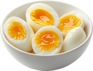 boiled eggs in bowl 