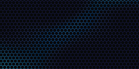 Vector abstract blue bright energy flashes under hexagon in navy blue technology, modern, futuristic vector illustration. bluye vector background