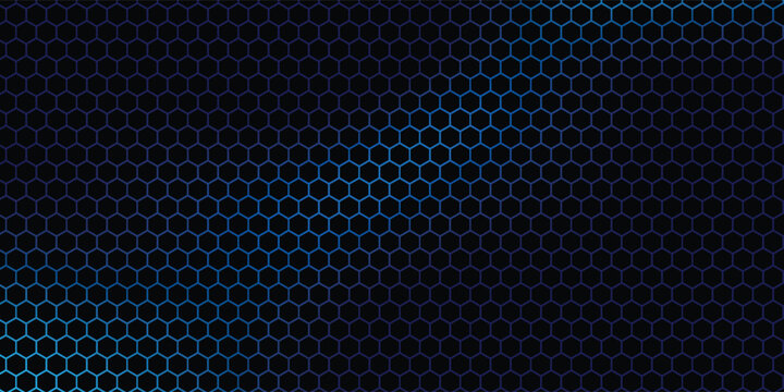 Vector abstract blue bright energy flashes under hexagon in navy blue technology, modern, futuristic vector illustration. bluye vector background