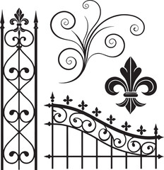 set of decorative ornate frames