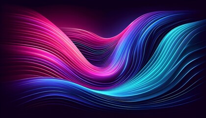 Neon Liquid Waves — Futuristic Gradient Glow Wallpaper