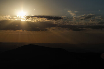 Plateaux volcaniques de la Haute-Loire, observés depuis le Mont Mézenc