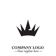 Obraz premium Sophisticated crown logo design representing luxury and royalty, perfect for high-end brand identity and premium business branding