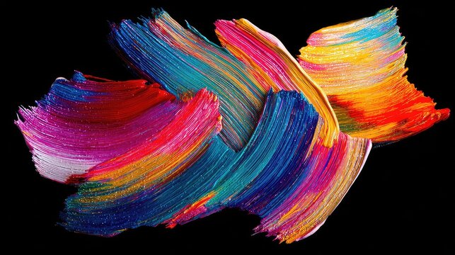 Vibrant swirls of paint create a stunning abstract background, perfect for adding a creative splash to your next design project with its bold colors and dynamic brushstrokes