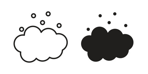 Foam icons Concepts. black solid and line stroke designs for web and app use