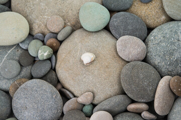 Closeup of pebbles background