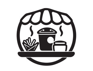 Fast food goods icon image in vector white background.