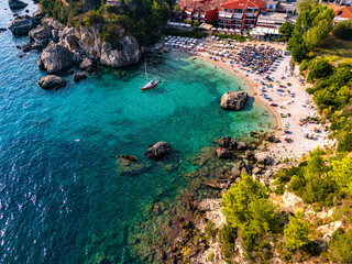 Piso Krioneri beach in Parga, in Preveza, Epirus, Greece