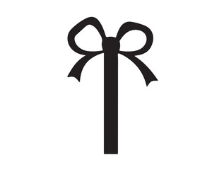 Gift strap icon image in silhouette..