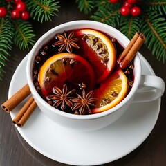 mulled wine with spices