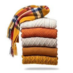 Stack of winter clothes