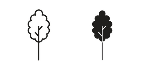 Oak Leaf icons Concepts. black solid and line stroke designs for web and app use
