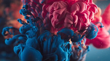 Extreme Slow Motion Capture of Ink Droplets Spreading Gracefully in Clear Water