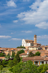 Historic village on a hilltop, Grana Monferrato, Piedmont, Italy