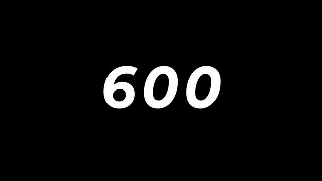 Digit counter from 0 to 600
