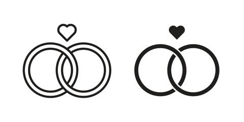 Ring icons Concepts. black solid and line stroke designs for web and app use