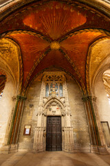 Fototapeta premium Bourges Cathedral vaulting ceiling and entrance door