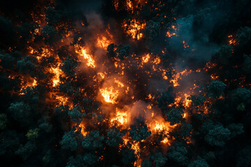 Melting planet dying animal abnormal heat flood fire desolation symbolizing global warming climate crisis generative ai