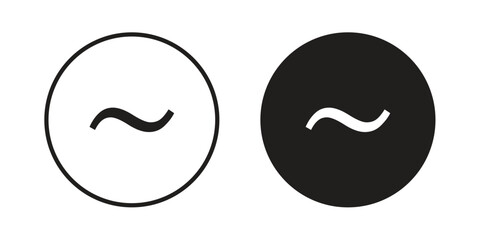 Tilde icons Concepts. black solid and line stroke designs for web and app use