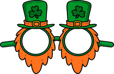 St. Patrick's Day Glasses with Hat and Beard