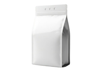 Blank white stand up pouch bag for packaging products isolated on transparent background