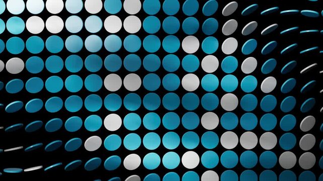 Blue And White Abstract Geometric Circle Pattern Presentation Background - Powered by Adobe