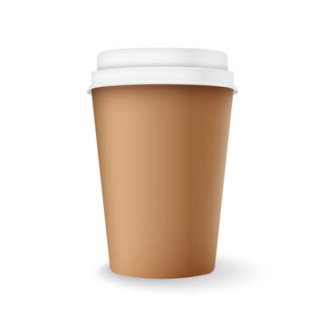Coffee drink icon in flat style. Tea, cappuccino, latte vector illustration on isolated background. Paper cup sign business concept.