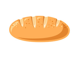 Sliced bread icon in flat style. Bread toast vector illustration on isolated background. Breakfast snack sign business concept.